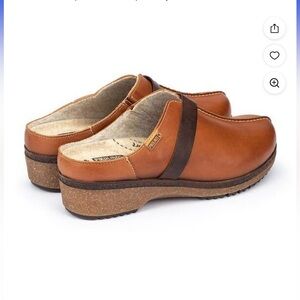 PIKOLINOS Women's Brown Leather Mules